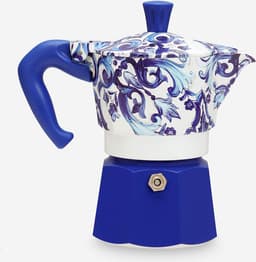 Bialetti 0005345 handmatig koffiezetapparaat Elektrische Moka Express 0,13 l Blauw, Wit — thumbnail 2