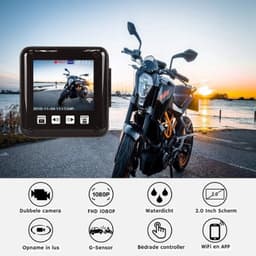 Thuys – Luxe Dashcam Motor Pro – Motorfiets Camera – Motocam – Met WiFi – Dubbele 1080P Camera – Sony Beeldsensor – 150° Kijkhoek — thumbnail 4