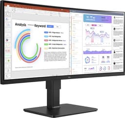 LG 34BQ77QC-B - QHD Curved Ultrawide Monitor - USB-C 90w - RJ45 - 34 Inch - Zwart — thumbnail 3