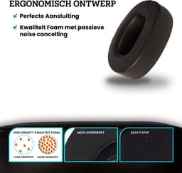 Somstyle Oorkussens Geschikt Voor JBL Live 650BTNC / 660NC – 2 Stuks – Gel – Zwart — thumbnail 3