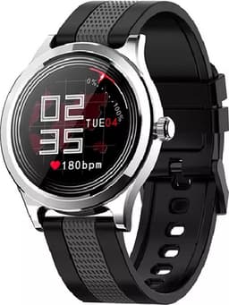 Darenci Smartwatch Majestic – Unisex Smartwatch met Touchscreen – Activity Tracker met Stappenteller, Bloeddrukmeter, Zuurstofmeter & Calorieënteller – Siliconen Band – Zwart/Grijs/Zilver — thumbnail 1