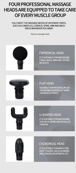 Cenocco Portable Mini Massage Gun Wit — thumbnail 5