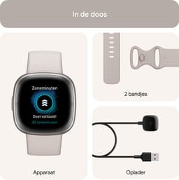 Fitbit Sense 2 - Smartwatch dames en heren - Wit — thumbnail 5