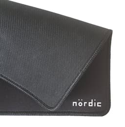 NÖRDIC muismat 45x40cm - Anti-slip onderkant - Elastan stoffen bovenkant - Gestikte randen - Zwart — thumbnail 5