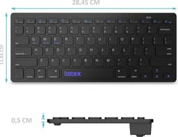 Imtex Toetsenbord Draadloos - Bluetooth Keyboard - QWERTY NL Toetsenbord Zwart — thumbnail 4