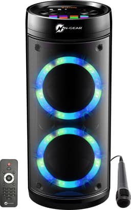 N-GEAR LGP 26R  - Draadloze Bluetooth Party Speaker - Karaoke set - 1 Microfoon - Discoverlichting — thumbnail 1