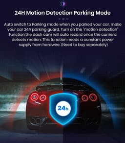 DrPhone Dashcam D07-A - 4K Ultra HD Dashcam – Parkeermonitor – Lens: SONY IMX 307 - G-Sensor Kijkhoek van 170 ° - Dashboard Camera met Nachtzicht – Wifi + Applicatie + 32 Micro SD — thumbnail 4