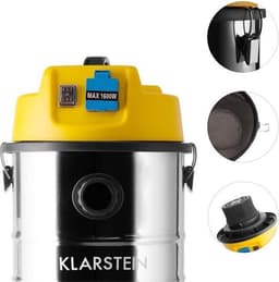Klarstein Reinraum - Nat-droog-stofzuiger - Industriële stofzuiger - 1800W - 30 Liter - Stopcontact — thumbnail 5