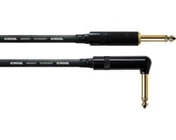Cordial CCI 3 PR - Instrumentkabel - Jack Recht naar Jack Haaks - 3 Meter - Zwart - REAN Vergulde Contacten - Handgesoldeerd