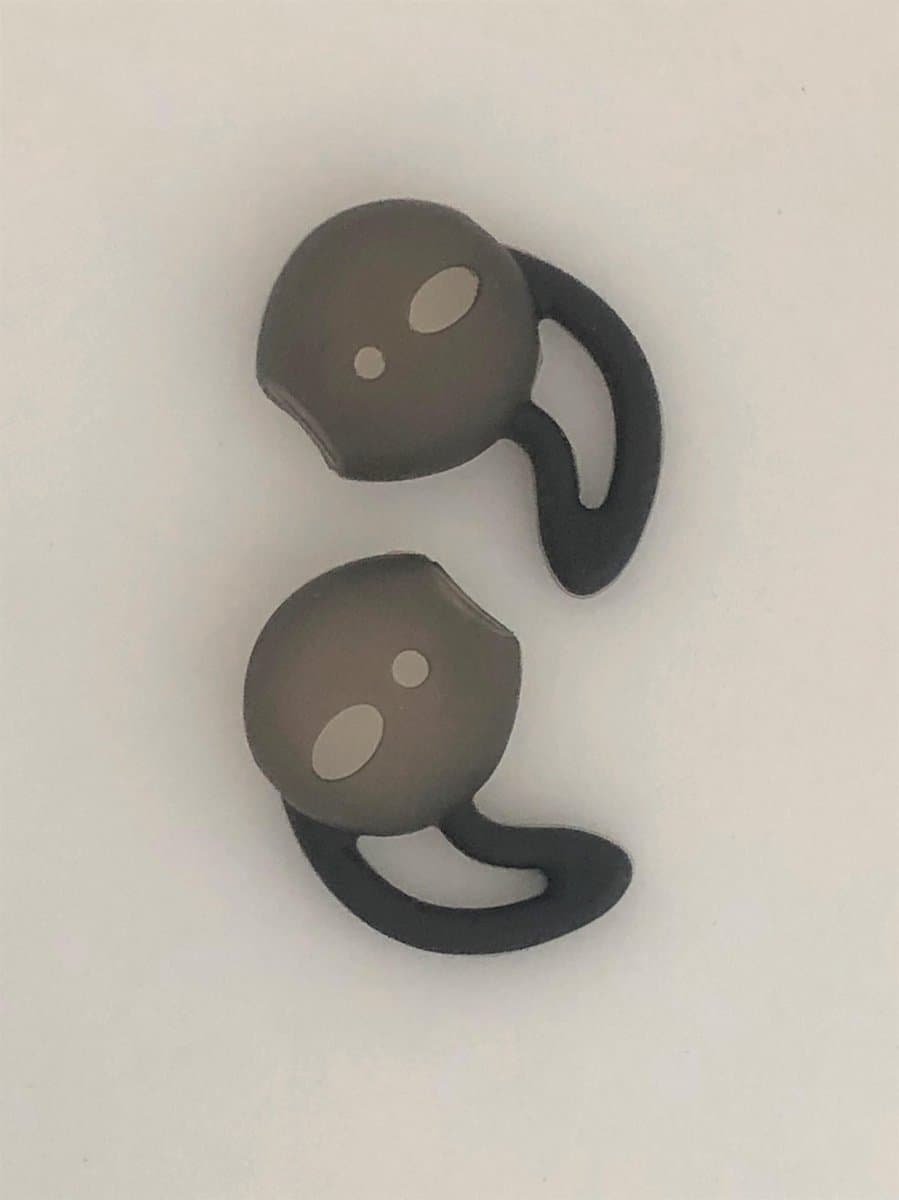 KELERINO. Anti-slip siliconen earhooks / earhoox / oorhaken geschikt voor Airpods 1 & 2 - Grijs — afbeelding 1