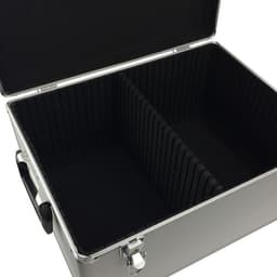 Vinyl koffer - LP single koffer voor 200 singels zilver aluminium — thumbnail 1