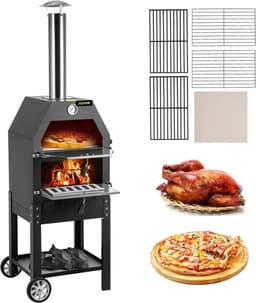 Vevor Outdoor Pizza Oven - Barbeque - BBQ - Met Pizzasteen En Diverse Roosters - 30 CM — thumbnail 1
