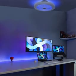 CristalRecord - Plafondventilator Moli WIFI Ø 50 cm RGB wit — thumbnail 4