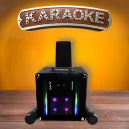 Karaoke Set Voor Volwassenen - Karaokesets Met 2 Microfoons + Geluidsgevoelige Lichten - Box + Draadloze Microfoon - 5W — thumbnail 3