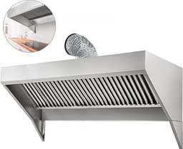 Afzuigkap Recirculatie, Afvoerlucht/Circulatielucht Afzuigkappen, Aluminium Vetfilter Wandmontage, Roestvrij Staal en Aluminiumfolie, Aluminium Vetfilter Wandafzuigkap, Gewicht 43 kg/95 lb — thumbnail 1