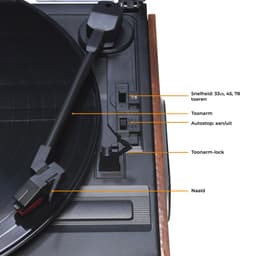 Denver Retro platenspeler - Ingebouwde Speakers - FM Radio - Auto-stop Functie - AUX - Phono - VPR190 — thumbnail 3