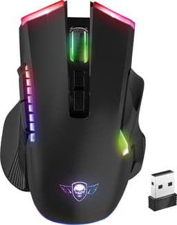 Spirit of Gamer Gaming Muis – Muis – Muis Draadloos – 8 Knoppen – RGB – 4800 DPI – Zwart — thumbnail 1