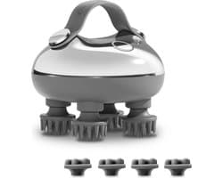 Pro Scalp Massager - Hoofdhuid Massager - Elektrisch Hoofd Massager met 3 Knedende Modi en 4 Vervangende Massagekoppen - Draagbaar Handheld IPX7 Waterdicht Hoofd Massager voor Haargroei en Lichaamsontspanning