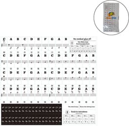 Piano Stickers - Keyboard Stickers - Eenvoudig Muzieknoten Leren - 49/54/61/88 Toetsen - Zwart — thumbnail 5