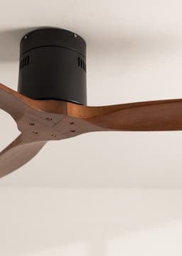 CREATE - Plafondventilator 40W silent Ø132 cm - Controller voor wandmontage - afstandsbediening - Zwart Donker Hout- WIND CALM — thumbnail 5