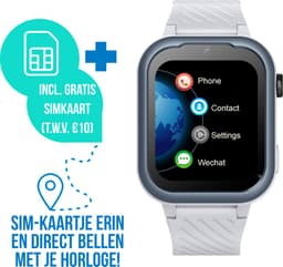 Wiesba WB39 - smartwatch kinderen - gps horloge kind - kinderhorloge bellen - gps tracker kinderhorloge - kinderhorloge met gps - kinderhorloge - Grijs — thumbnail 1