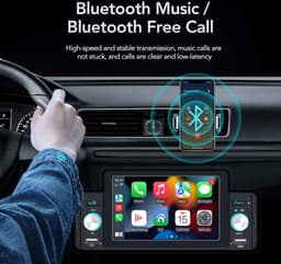 5 Inch Autoradio 1 Din Carplay Android - Apple Carplay- Bluetooth - USB - Camera Auto Multimedia Voor Volkswagen Nissan Toyo -Bluetooth Mirrorlink - FM Ontvanger — thumbnail 3