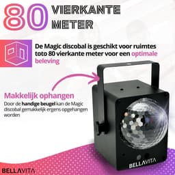 BELLAVITA ® Discolamp - Magic - Discobal - Disco - Discolamp kinderen - Party - Feest - Stroboscoop - Party Lights - Disco Lamp - Disco Laser - DJ set — thumbnail 5