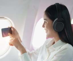 PowerLocus - Universe - Active Noise Cancelling Koptelefoon - Hybric ANC mode - 60+ uur batterijduur - Over-Ear - Microfoon - Koptelefoons - Deep Bass Modi - Zwart — thumbnail 4