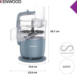 Multipro Keukenmachine - 1.3 Liter Mengkom - Foodprocessor met Mesblad - Hakken/Snijden/Raspen — thumbnail 4