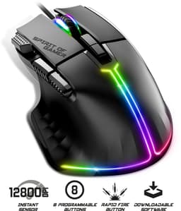 Spirit of Gamer Muis – Gaming Muis – Game Muis – 12.800 DPI – RGB – Duimsteun — thumbnail 4
