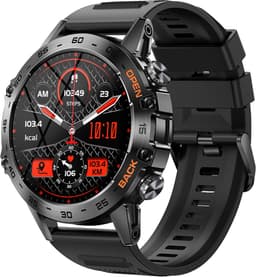 Kiraal Breeze - Stoer en Krachtige Smartwatch Design - Android & iOS - Voor De Moderne Man - Zwart — thumbnail 1