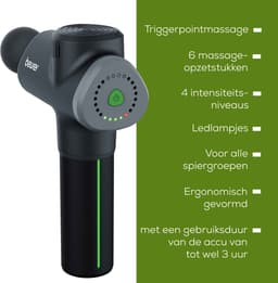 Beurer MG 180 Massage Gun - Massageapparaat - Triggerpoints - 4 Intensiteitsniveaus - Tot 3.200 impulsen per minuut - 6 Opzetstukken - Tot 3 uur draadloos gebruik - 3 Jaar garantie — thumbnail 4