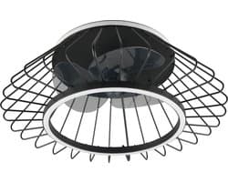 REALITY KARLSBORG - Ventilator - Zwart mat - incl. 1x SMD 30W
