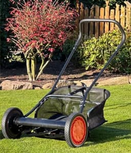 Grasmaaier handmatig - Handmaaier grasmachine - Handmaaier - Kooimesmaaier - 79,22 x 61,01 x 106,5 cm - Zwart — thumbnail 5