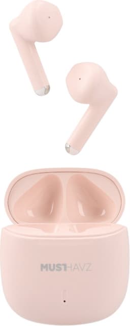 Musthavz True Wireless Earphone Lite Earbuds - Draadloze Oordopjes - Wireless Bluetooth Earphones - Oortjes geschikt voor Apple en Android - Roze/Pink — thumbnail 1
