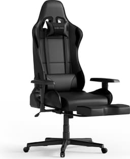 GAME HERO® Winner X1 - Gaming Stoel - Gamestoel - Gaming Chair - Verstelbare Armleuningen - Gamestoel Met Voetsteun - Zwart — thumbnail 2