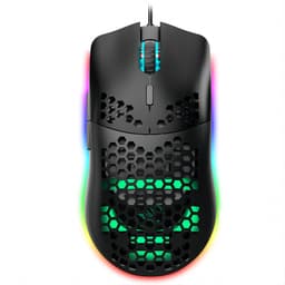 HXSJ J900 - Bedrade Gaming Muis - 6400 DPI - Ultra licht - RGB Verlichting - Optisch - Zwart — thumbnail 2