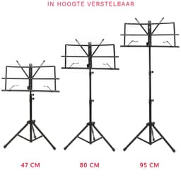 Opklapbare muziekstandaard - lessenaar voor bladmuziek met draagtas — thumbnail 4