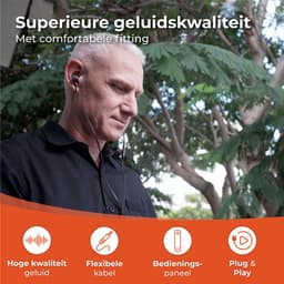 Nuvance Oortjes met Draad - USB-C Aansluiting - Oordopjes met Draad - In-Ear Oortjes met Draad en Microfoon - Zwart — thumbnail 2