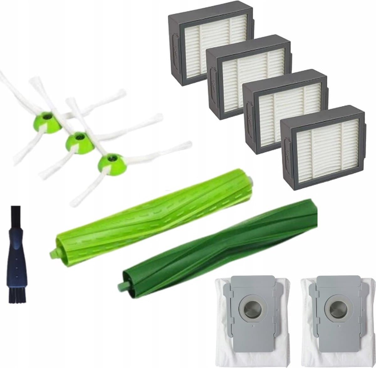 Borstels Rollen Filters Zakken vervanging voor iRobot Roomba I7 E5 E6 i3+ i4+ i5+ i6+ i7+ - Roomba e4 Roomba e5 Roomba e6 Roomba i3 Roomba i4 Roomba i5 Roomba i6 Roomba i7 Roomba i7+ Roomba i8 — afbeelding 1