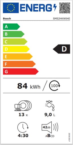 Bosch SMS2HKW04E Serie 2 Vrijstaande vaatwasser 60 cm wit — thumbnail 2
