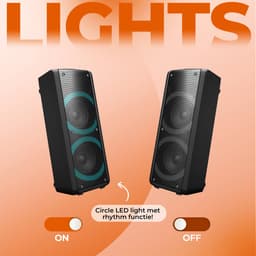 Denver Bluetooth Speaker Party Box - Discolichten - Partybox - Incl. Microfoon - BPS352 — thumbnail 4