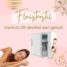 Jambo® Skincare Fridge - Mini Koelkast - Make-up Koelkast met Spiegel - Beauty Fridge met Spiegel en 3 Standen Ledverlichting - Wit - Cosmetica - 4 Liter — thumbnail 4