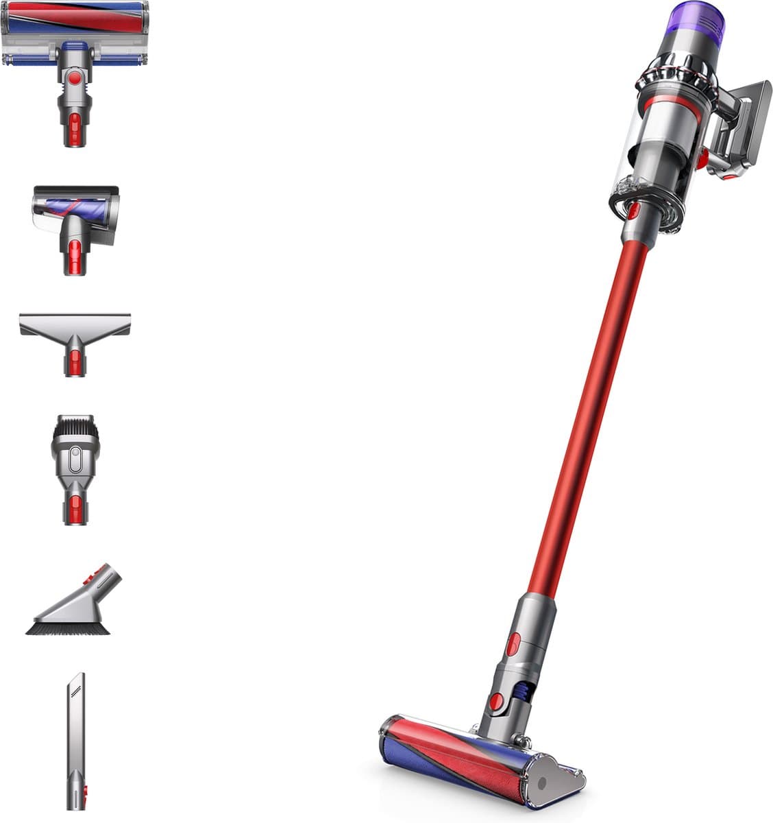 Dyson V11 Fluffy - Steelstofzuiger - Rood - 185 Air Watts - Speciale zachte roller — afbeelding 1
