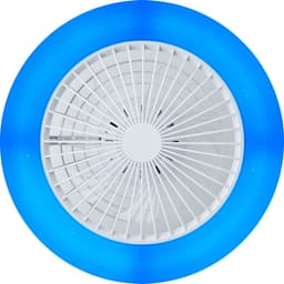Brilliant Salerno - Plafondventilator - Met verlichting - LED 40W - Wit en RGB kleuren - Dimbaar - Wit - Zeer stil — thumbnail 3