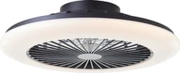 Brilliant Salerno - Plafondventilator - Met verlichting - LED 40W - 3000K-6500K - Dimbaar - Zwart - Zeer stil — thumbnail 1