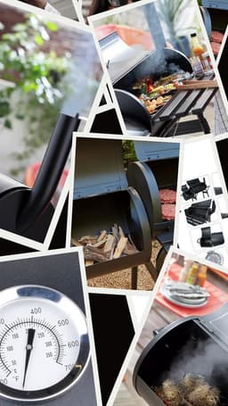 Vaggan Smoker Houtskoolbarbecue - Cilinder Rookoven -Barbecue Smoker - Houtskool Rookoven - Verrijdbare BBQ -118 x 53 x 102 cm- Gegalvaniseerd Staal - Thermometer — thumbnail 3