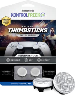 KontrolFreek Sports Clutch Thumbsticks - White/Black - PS5/PS4 — thumbnail 1