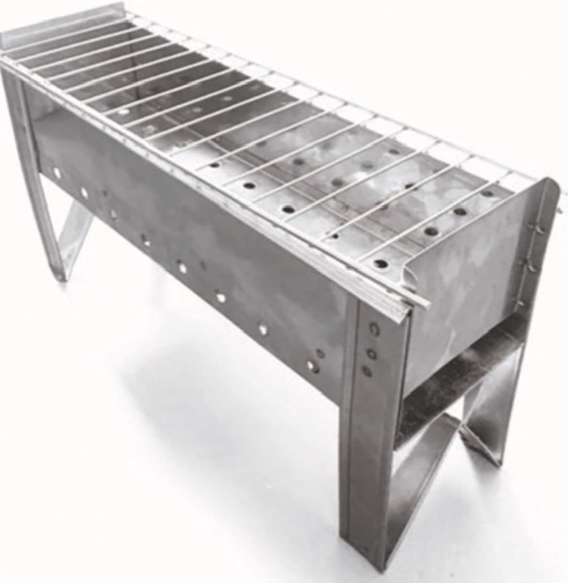 BBQ voor Arrosticini - 40 cm - met houtskool - plaats voor 25 stokjes — afbeelding 1