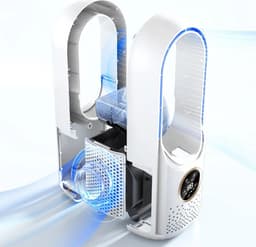 Draagbare Airco - Ventilator met 6 Standen - Aircooler en Luchtbevochtiger - Geluidsstil - Nevelsprayer — thumbnail 2